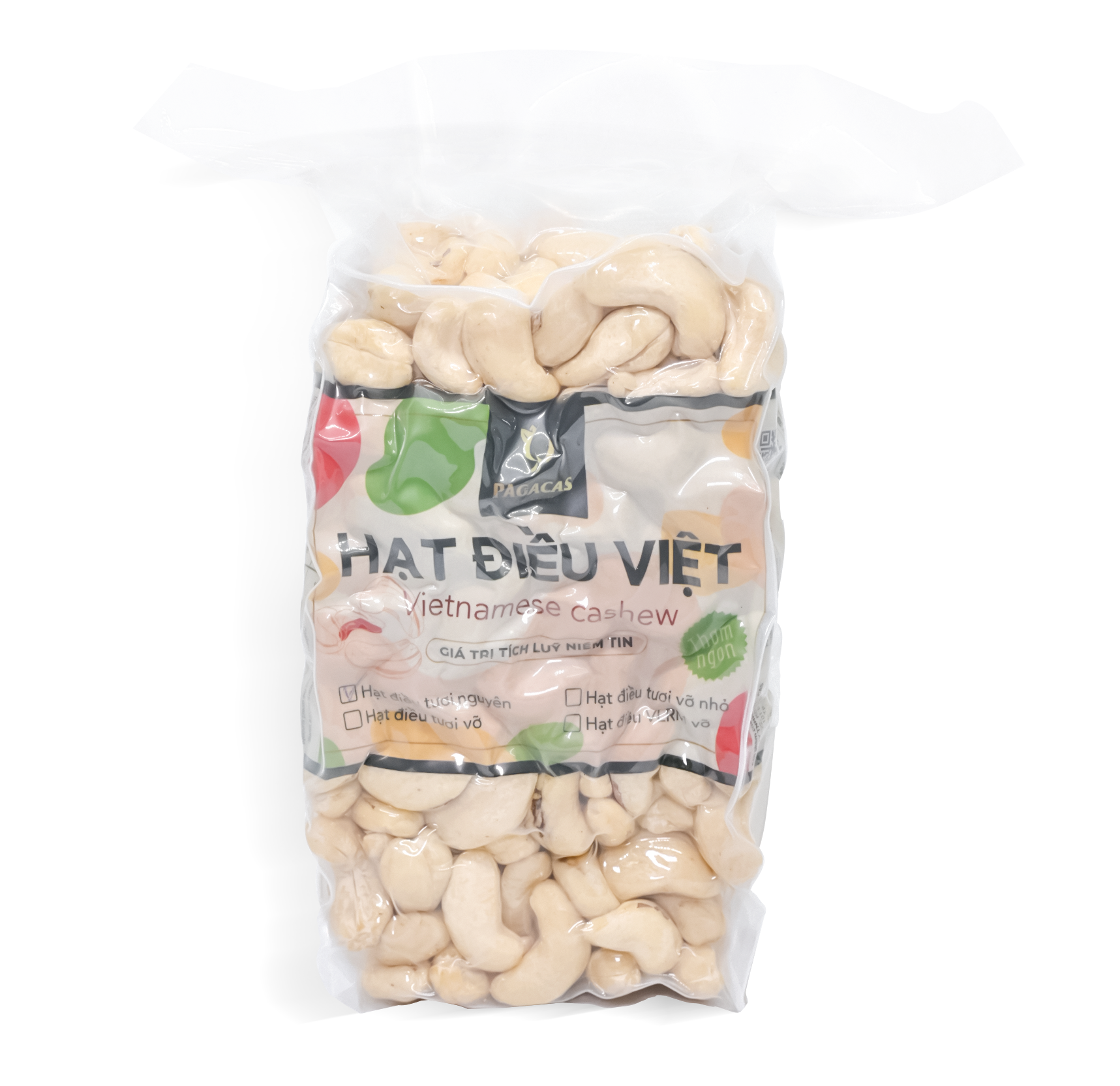 Pagacas Fresh Cashew Pieces – Plastic Vacuum Bag 1kg