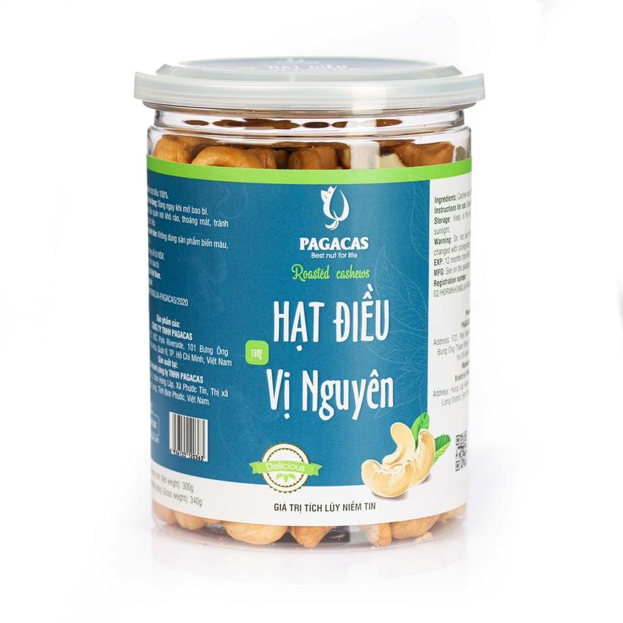 Pagacas raw cashew nuts – Plastic Jar with Aluminum Lid 340g